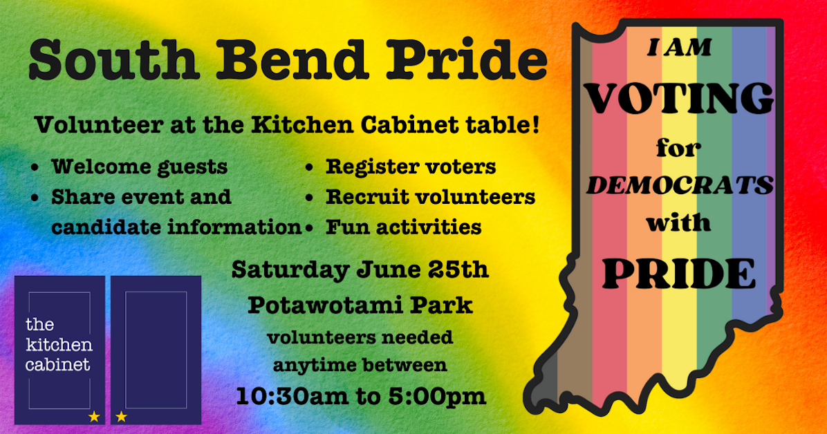 South Bend Pride Volunteer at the Kitchen Table · IndianaWAM
